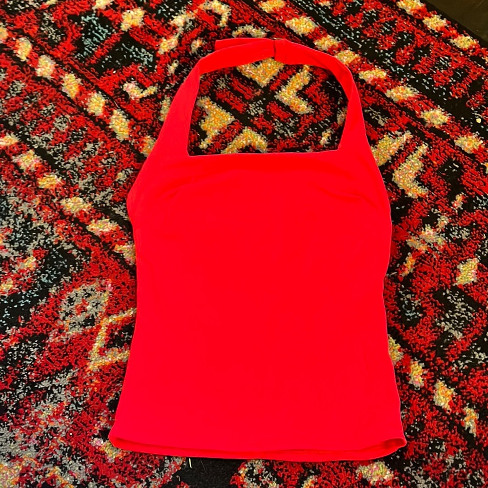 Free People Red Halter Tank